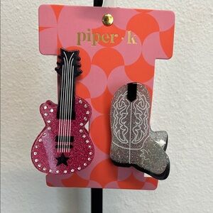 Piper K | 🎸Guitar & Cowboy Boot Hair Clips 🤠